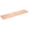 vidaXL Wandschap 200x50x(2-4)cm behandeld massief eikenhout lichtbruin