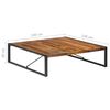 vidaXL Salontafel 140x140x40 cm massief hout