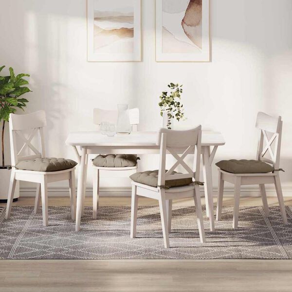 vidaXL Zitkussens 4 stuks Taupe 40 x 40 x 6 cm Microfibre