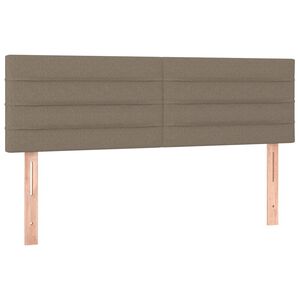 vidaXL Hoofdborden 144x5x78/88 cm stof taupe