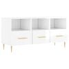 vidaXL Tv-meubel 102x36x50 cm bewerkt hout hoogglans wit