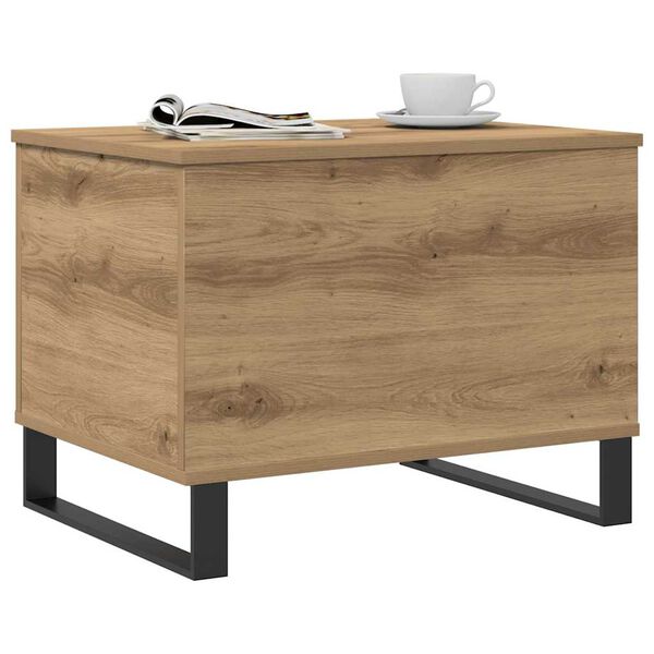 vidaXL Salontafel 60x44,5x45 cm bewerkt hout artisanaal eikenkleurig