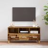 vidaXL TV-kast met lade Oudhout 102 x 36 x 50 cm Bewerkt hout