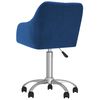 vidaXL Eetkamerstoelen draaibaar 6 st stof blauw