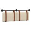 vidaXL Hangend Hoofdeinde Effen Cr&egrave;me 130 x 55 x 5 cm Antiek PU