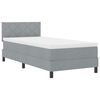 vidaXL Boxspringbed met matras Lichtgrijs 90 x 190 cm Stof