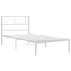 vidaXL Bedframe met hoofdbord metaal wit 90x200 cm