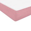 vidaXL Boxspring met matras en LED fluweel roze 90x220 cm