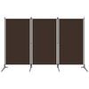 vidaXL Kamerscherm met 3 panelen 260x180 cm bruin