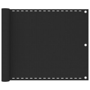 vidaXL Balkonscherm 75x500 cm HDPE antracietkleurig