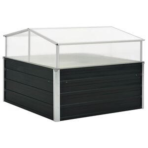 vidaXL Tuinkas 100x100x77 cm gegalvaniseerd staal antraciet