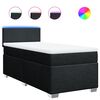 vidaXL Boxspring met matras stof zwart 90x190 cm