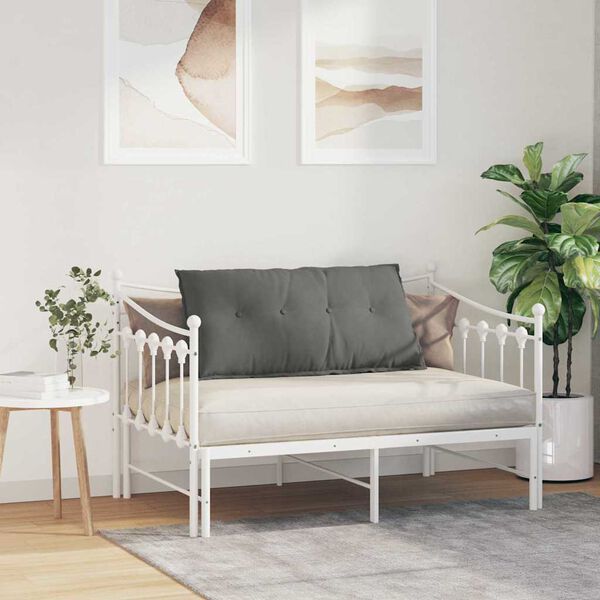 vidaXL Rugkussen Donkergrijs 100 x 50 cm Microvezel Stof