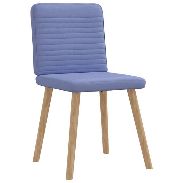 vidaXL Eetkamerstoelen 4 st stof jeansblauw