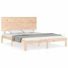 vidaXL Bedframe met hoofdbord massief hout