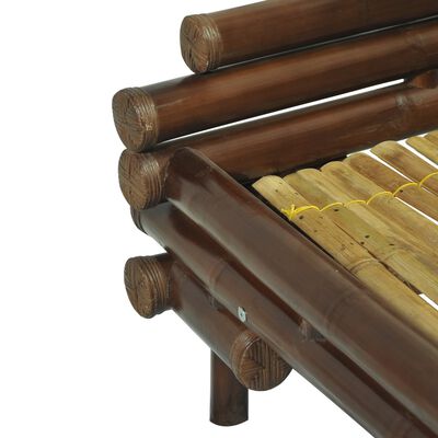 vidaXL Bedframe bamboe donkerbruin 160x200 cm