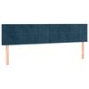 vidaXL Boxspring met matras fluweel donkerblauw 200x200 cm