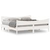 vidaXL Bedframe zonder matras massief grenenhout wit 180x200 cm