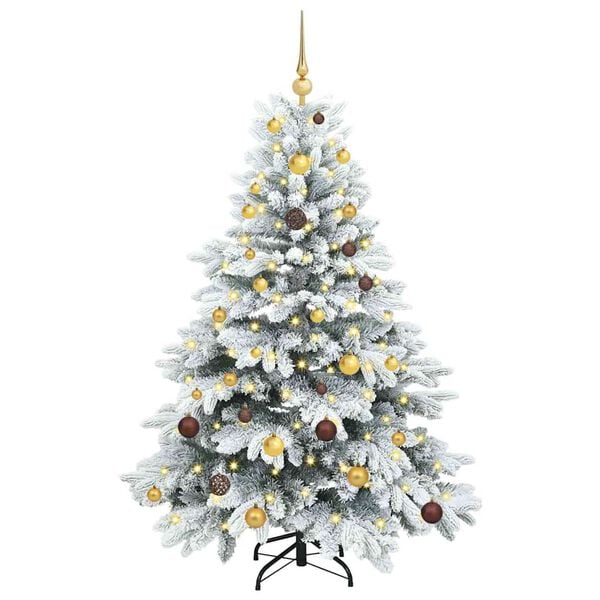 vidaXL Kunstkerstboom met 150 LED met standaard Wit 150 cm PE en PVC