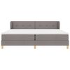 vidaXL Boxspringbed met matras met hoofdeinde Taupe 200 x 200 cm Stof