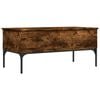 vidaXL Salontafel 100x50x45 cm bewerkt hout en metaal gerookt eiken