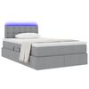 vidaXL Opbergbed met LED met matras Lichtgrijs 120 x 200 cm Stof
