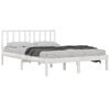 vidaXL Bedframe massief grenenhout wit 200x200 cm