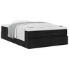 vidaXL Ottoman bed met matras 120x200cm stof zwart