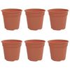 vidaXL Ronde Bloempot 6 pcs Baksteenrood &Oslash; 19 x 16 cm Kunststof