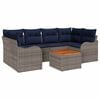 vidaXL Tuinbankenset 7 st Grijs poly rattan