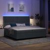 vidaXL Boxspringbed met matras Donkergrijs 200 x 200 cm Fluweel