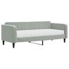 vidaXL Slaapbank met matras 90x200 cm fluweel lichtgrijs