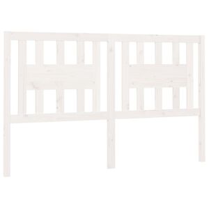 vidaXL Hoofdbord 126x4x100 cm massief grenenhout wit
