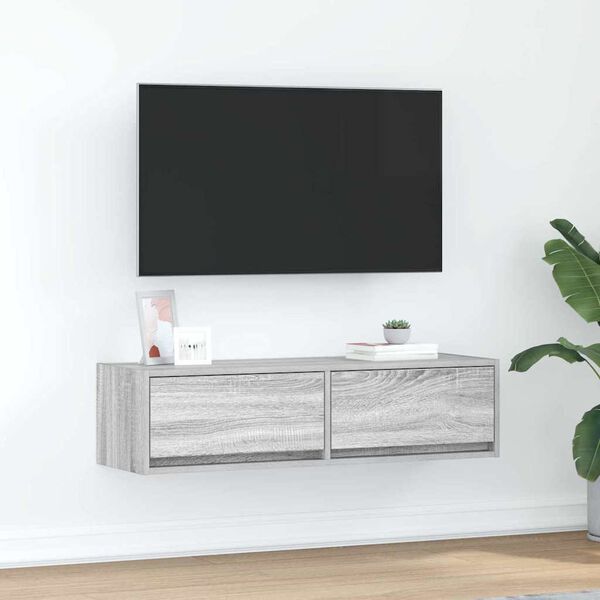 vidaXL TV-kast met lade Grijs sonoma 100 x 31 x 25,5 cm Bewerkt hout
