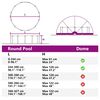 vidaXL Pooldome Zwart 336 x 322 x 160 cm 185T polyester met PU-coating