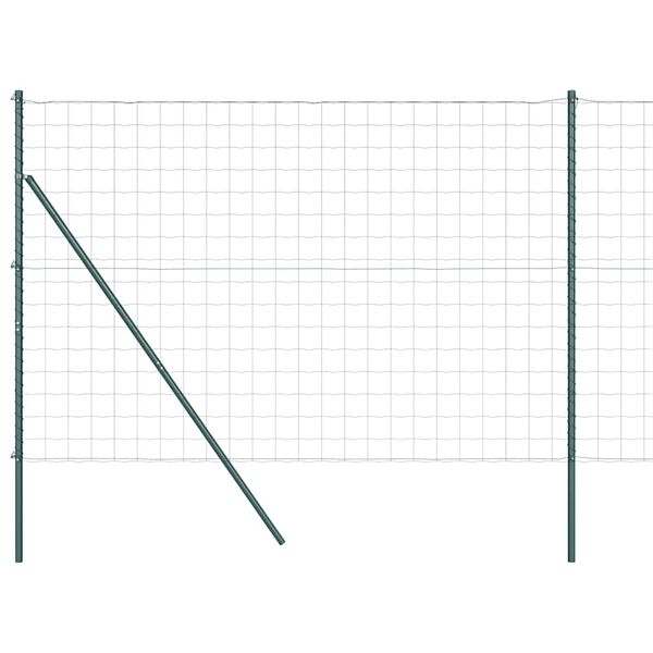 vidaXL Hek met Paal Groen 1,6 x 10 m Staal en PVC