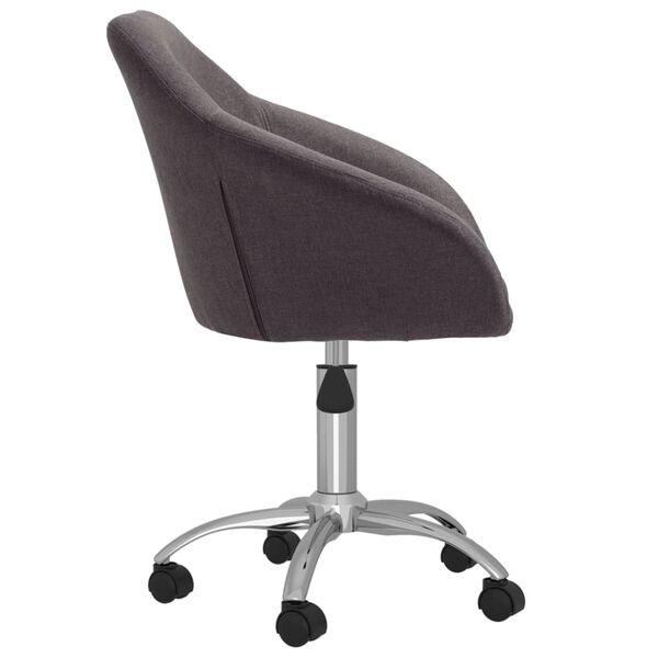 vidaXL Eetkamerstoelen draaibaar 6 st stof taupe