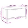 vidaXL Opbergbox Hill Honingbruin 90 x 40 x 45 cm Massief Vurenhout