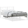 vidaXL Bedframe met hoofdbord metaal wit 120x200 cm