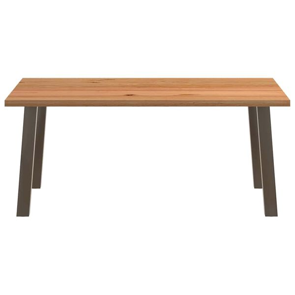 vidaXL Eettafel rechthoekig 180x120x74 cm massief eikenhout lichtbruin