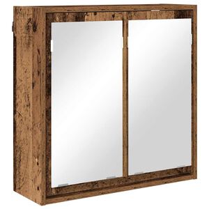 vidaXL Badkamer spiegelkast Oud Hout 60 x 20 x 60 cm Bewerkt hout