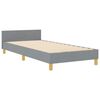 vidaXL Bedframe met hoofdeinde Lichtgrijs 80 x 200 cm Stof