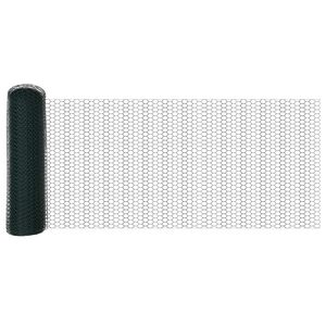 vidaXL Hexagon Hek Groen 0,6 x 10 m PVC