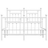 vidaXL Bedframe met hoofd- en voeteneinde metaal wit 120x200 cm