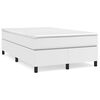 vidaXL Boxspring met matras kunstleer wit 120x200 cm