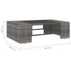 vidaXL 3-delige Loungeset poly rattan grijs