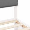 vidaXL Bedframe met Gevoerd Hoofdgedeelte Lichtgrijs 90 x 190 cm