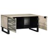 vidaXL Salontafel Beige en zwart 80 x 50 x 40 cm Massief acaciahout
