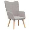 vidaXL Fauteuil Lichtgrijs 62 x 67 x 95,5 cm Sherpa Stof