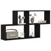 vidaXL Wandplank met plank Zwart Eiken 76 x 15 x 53 cm Bewerkt hout